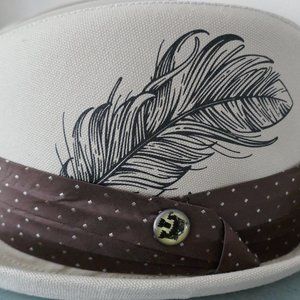 Goorin Bros Feather in Your Cap Tan Fedora Hat Medium